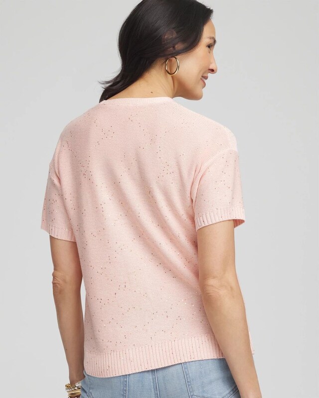 Sequin Short-Sleeved Cardigan - image 3